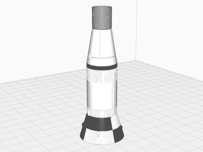 Saturn V Rocket - Multi-Color / MMU updated interstage paint