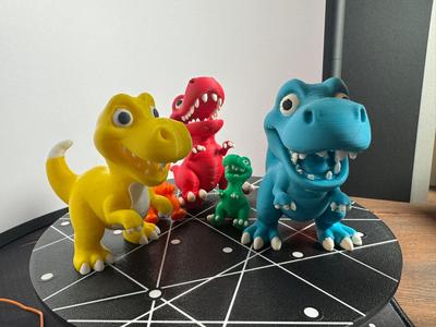 Cute Cartoon T-Rex and Dino Friend