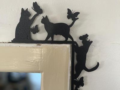 Cats decor wall corner doors