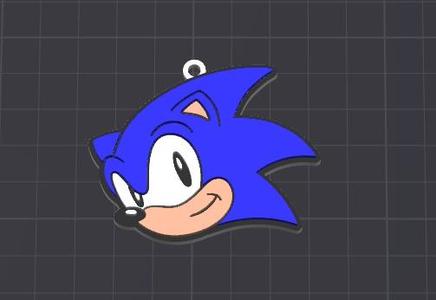 sonic the hedgehog keychain / necklace charm (free for commercial use)