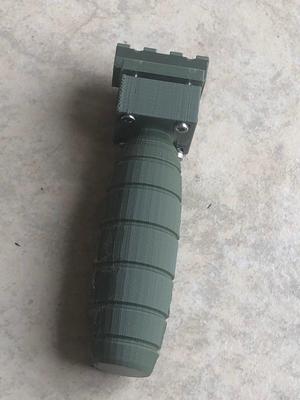 Blowgun Handle with Picatinny Rail for laser sight.