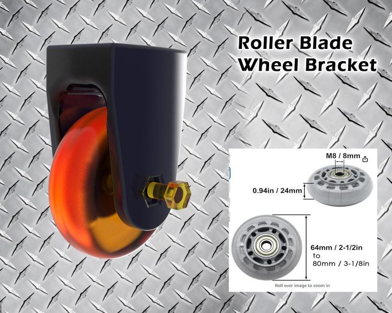 Roller Blade wheel bracket  (be_quiet! LightBase feet contest)