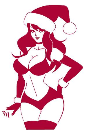 Santa Girl stencil 9