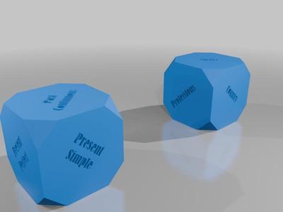 Dados para jugar en inglés