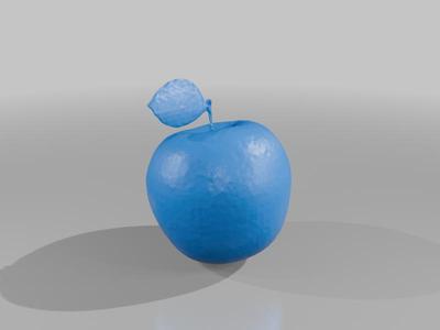 Apple with leaf