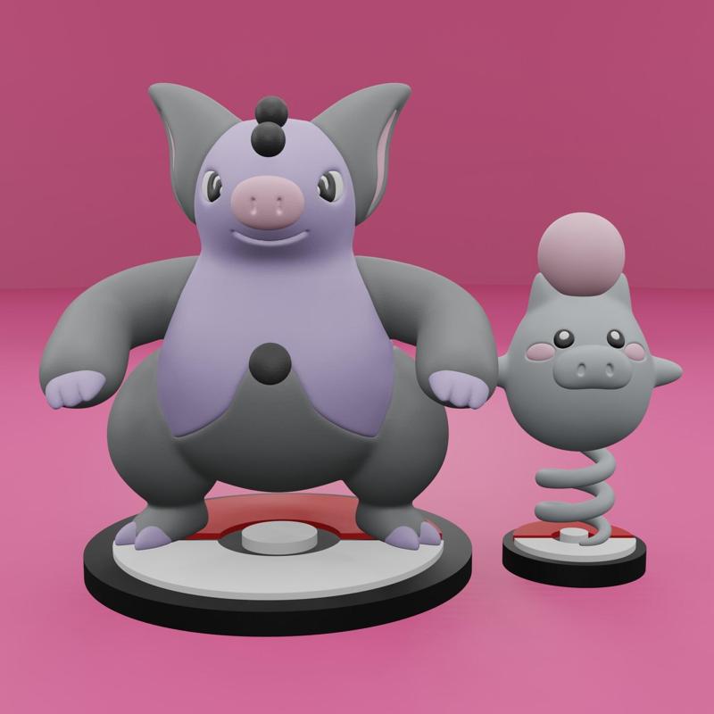 Pokemon No. 325, 326 Spoink, Grumpig