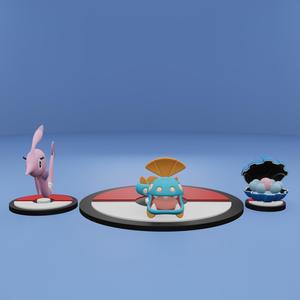 Pokemon No. 366-368 Clamperl, Huntail, Gorebyss
