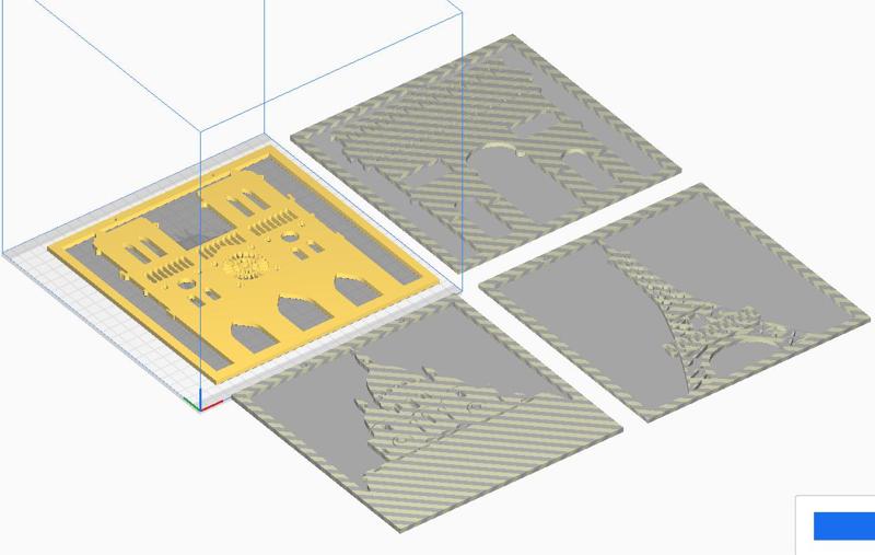 Wall picture Paris monuments