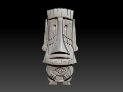 Tiki Guardian Totem – 3D Printable Relief