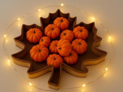 Fall Decorative Bowl in Maple Leaf Design