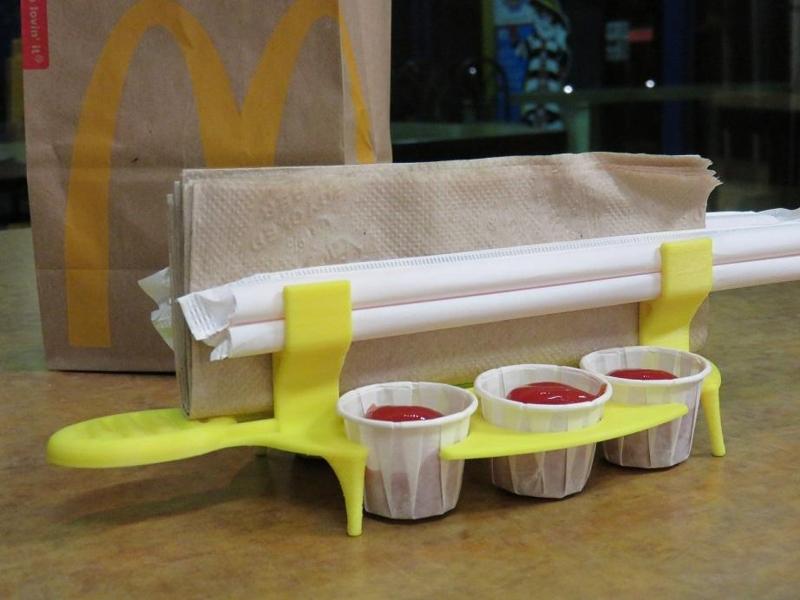 Ketchup Straw Napkin Caddy