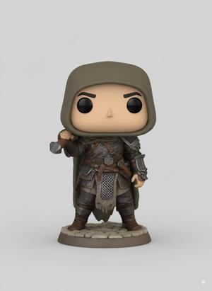 Hooded Adventurer – Funko-Inspired Chibi STL | FDM + Resin Optimized