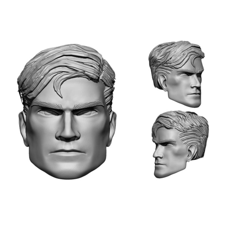 SUPERMAN HEAD SCULPT 1/10