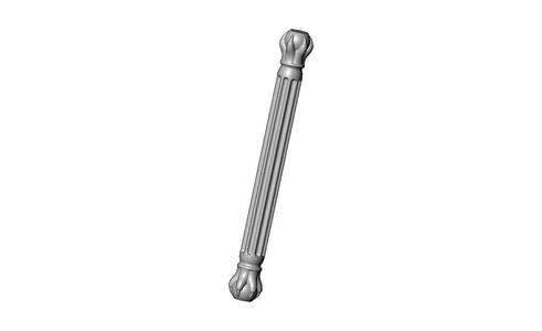 Fluted 6 carved claw bead ends round pillar column