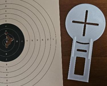 Gabarit de traçage de cible pour réglage et entrainement au pistolet 10 m