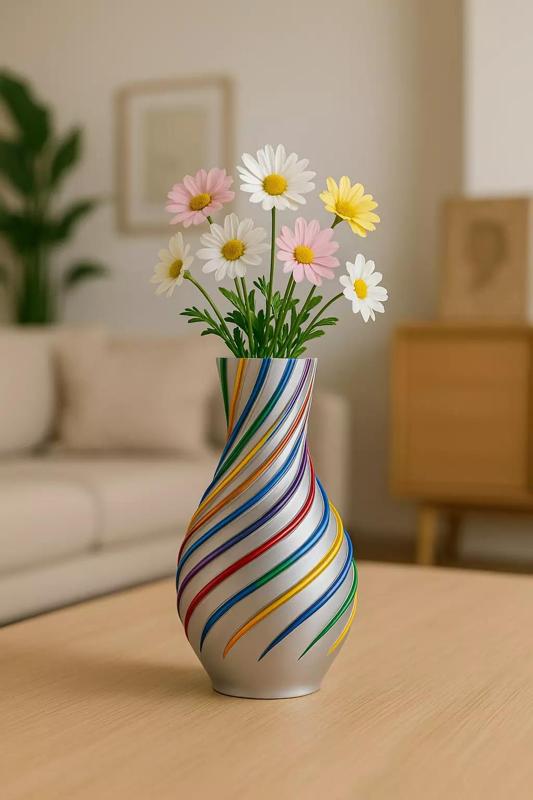 Colorful root vase