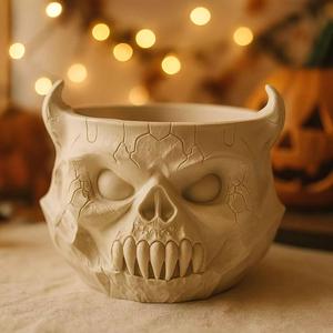 Gargoyle Halloween Basket STL File 3D Printable No Supports