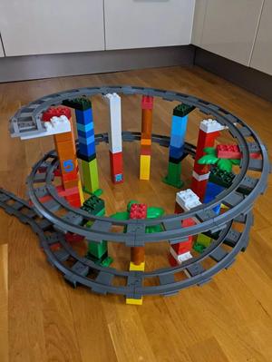 LEGO Duplo compatible spiral elevation train track
