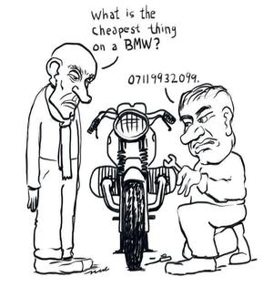 turn signal relocation bracket for BMW vehicle