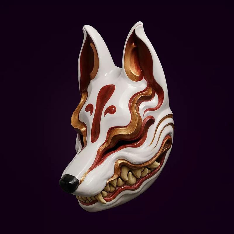 Kitsune Mask Japanese  Kurayami  Fox Spirit toy