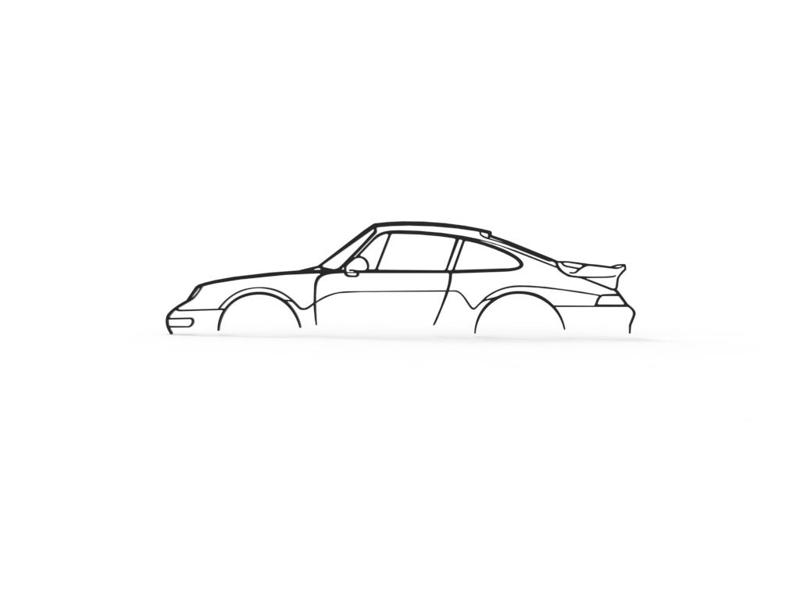 PORSCHE 993 TURBO CAR SIGN F1 WALL ART