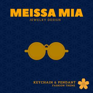 Tiny Shades – 3D Print File for Sunglasses Keychain or Pendant - Sunglasses Keychain - Glasses Pendant - Girl's Fashion - Fashion Accessories