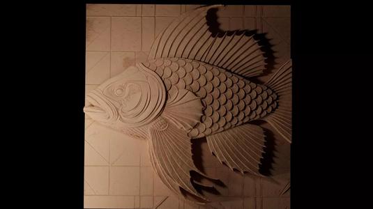 Coelacanth CNC 3d Print High Relief Sand Casting