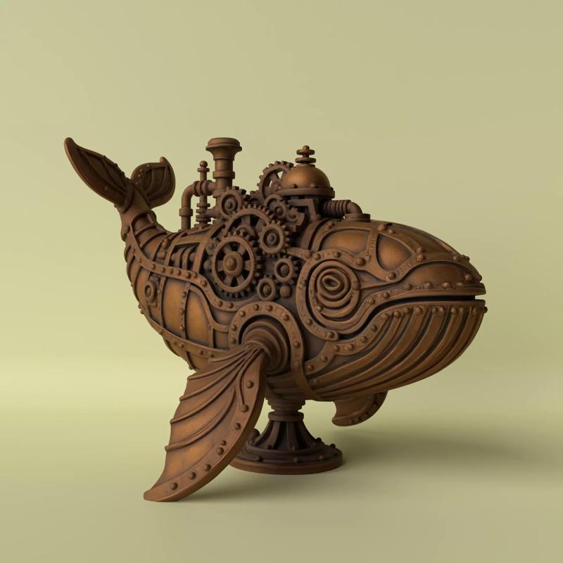 Steamwhale Steampunk Whale Sculpture