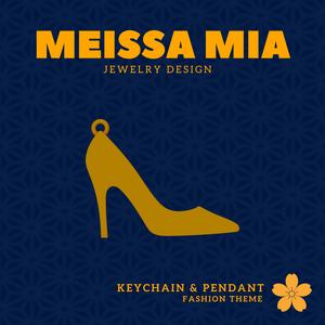 Mini Glam – 3D Print File for High Heels Keychain or Pendant - High Heels Keychain - High Heels Pendant - Girl's Fashion - Princess Fashion Accessories