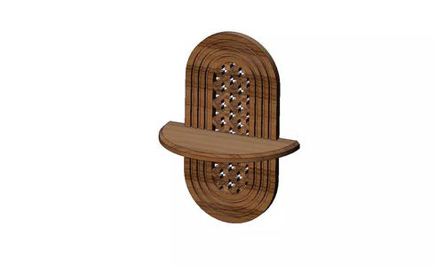Moucharabeih floating shelf wall decor and mirror frame
