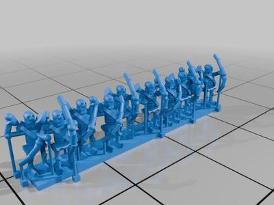  6MM FANTASY TOMB SKELETON, SKELETON ARCHER