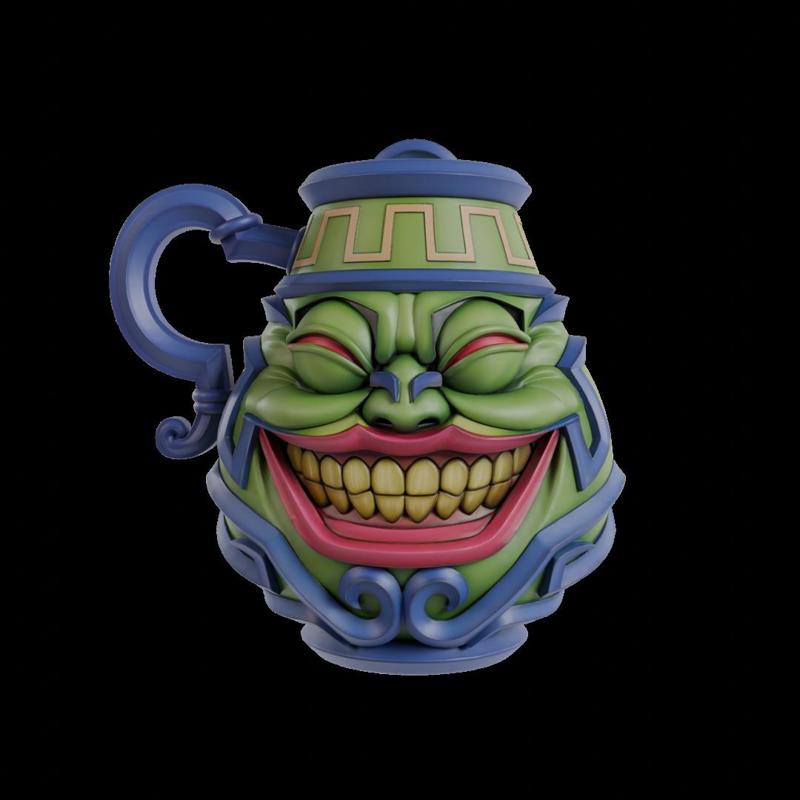 Pot of Greed Keychain & Holder Yugioh