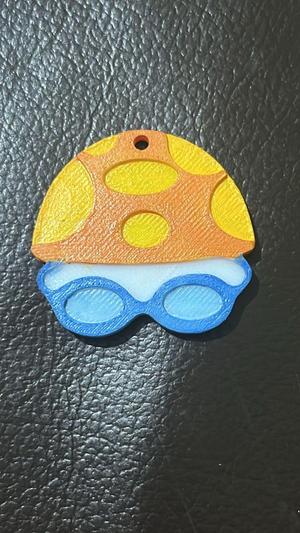 Swimming keychain
