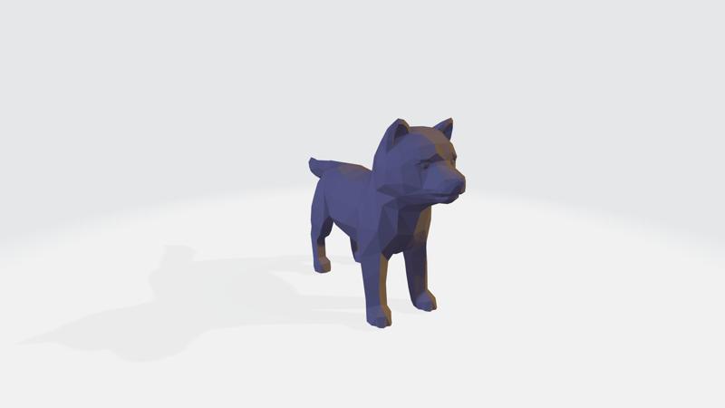 Puppy shiba inu dog 8 Low Poly - 3d Printable