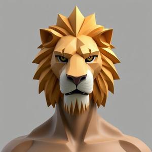 Lion-Human Bust – Fusion of Strength and Wisdom