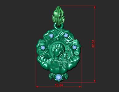 THE KAZAN MOTHER OF GOD PENDANT 3D print model