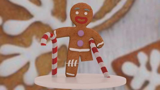 Christmas Gingerbread man without leg