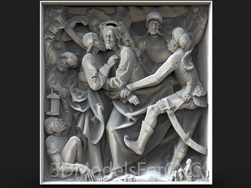 3D Model STL File for CNC Router Laser & 3D Printer The Judas Kiss