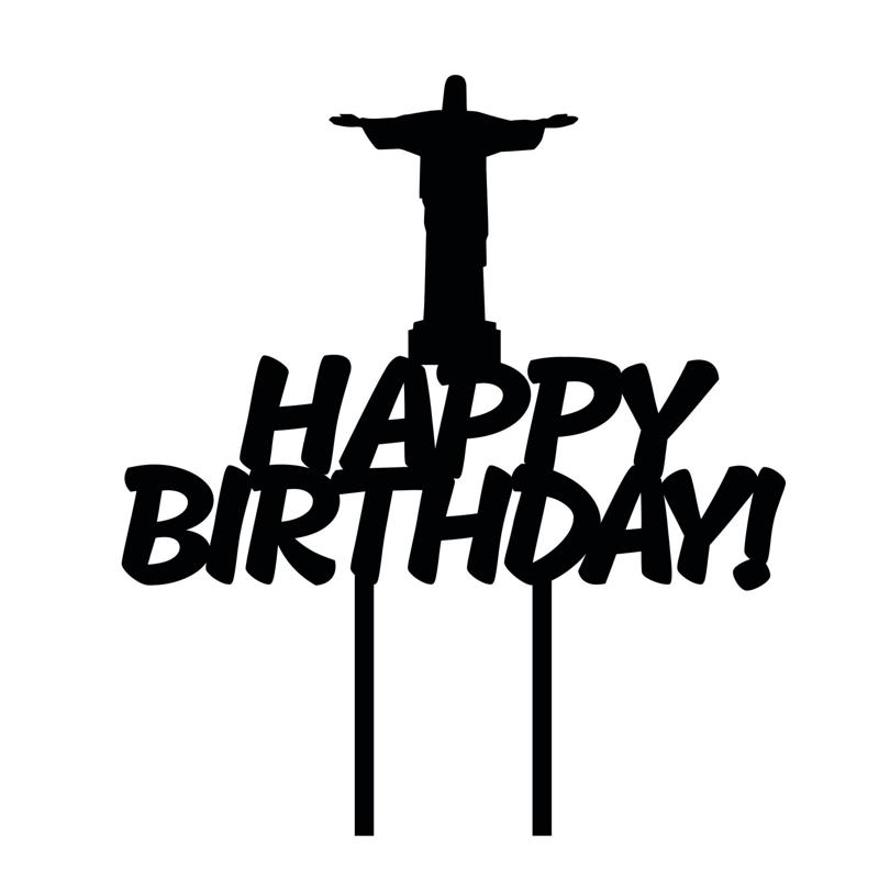 2X TOPPER CAKE CHRIST THE REDEEMER BRAZIL TRAVELS