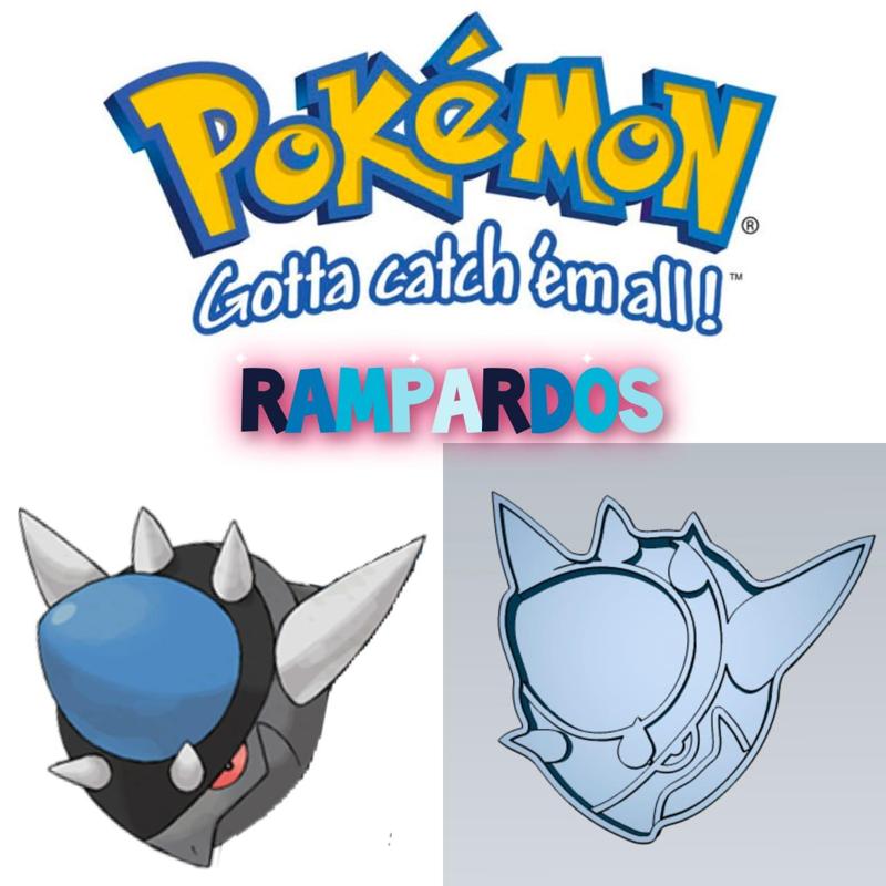 AMAZING POKEMON rampardos COOKIE CUTTER STAMP CAKE DECORATING