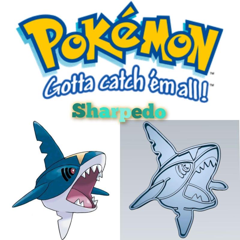AMAZING POKEMON Sharpedo COOKIE CUTTER STAMP CAKE DECORATING
