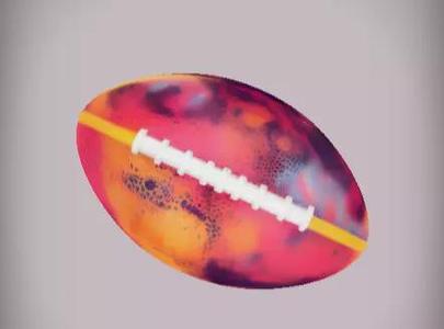 Colorful American Football 3D Model