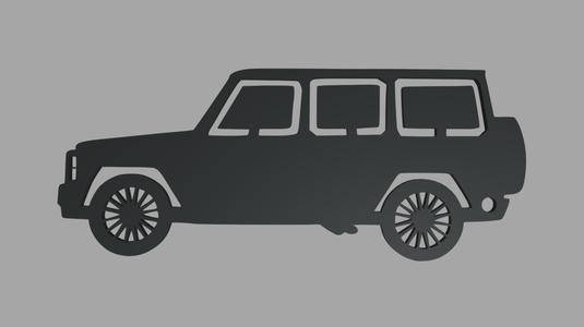 Mercedes Benz G-Class Silhouette Key Ring