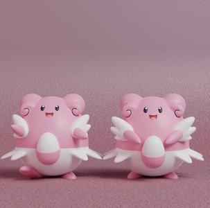 Pokemon - Blissey with 2 poses