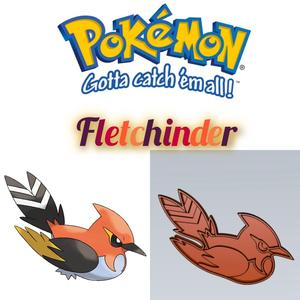 AMAZING POKEMON Fletchinder  COOKIE CUTTER STAMP CAKE DECORATING