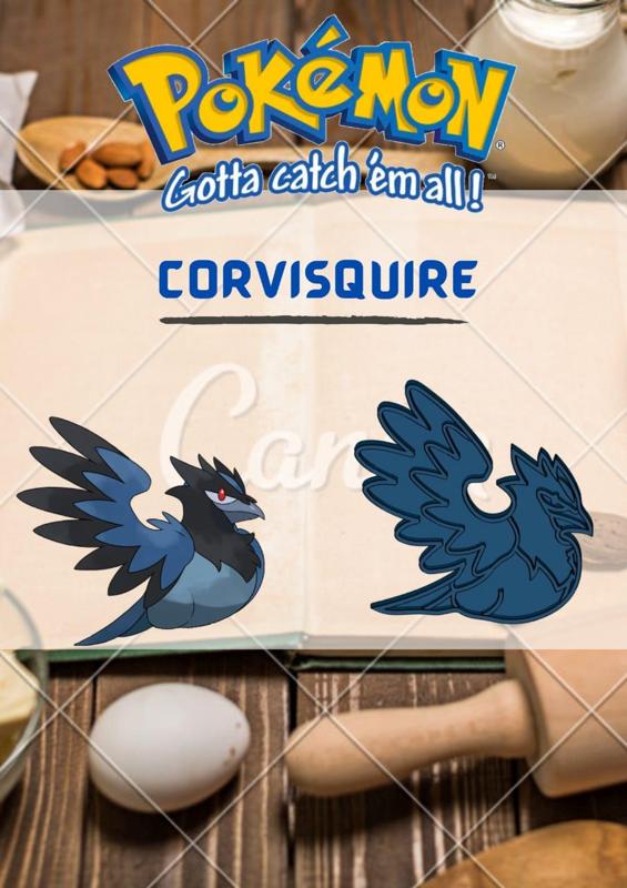 AMAZING POKEMON corvisquire COOKIE CUTTER STAMP CAKE DECORATING