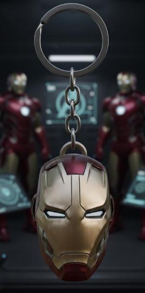 Iron Man Helmet Keychain - Classic Armor Pose - Marvel - Ready to Print (No Supports Needed)