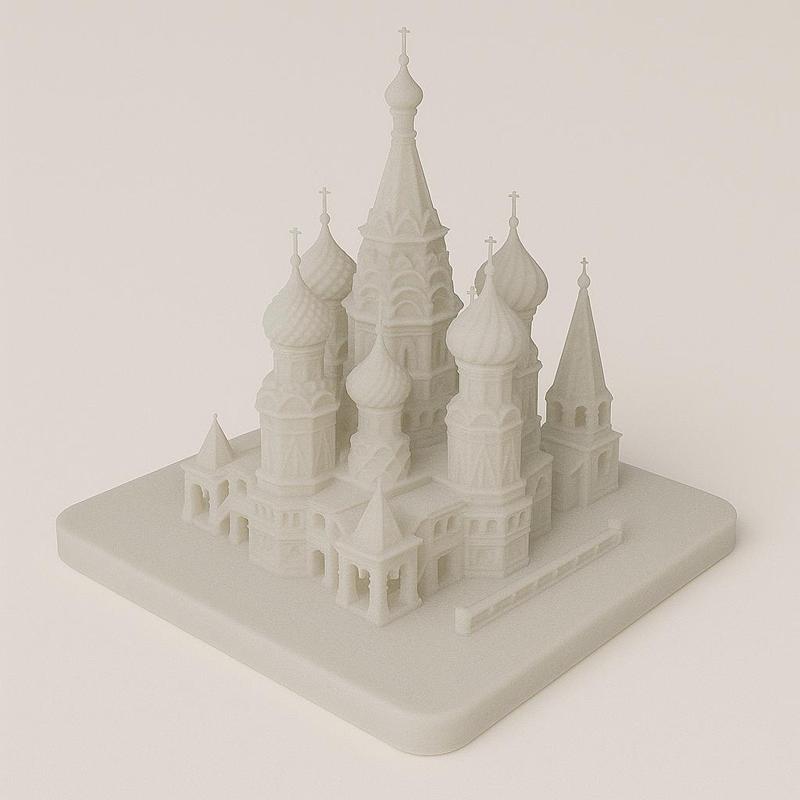 St. Basil’s Cathedral – Minimalist 3D Printable Model of Moscow’s Iconic Landmark