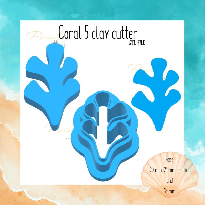 Coral clay cutter | Sea animal clay cutter | Summer clay cutter | Polymer clay tool | Clay cutter | Cookie cutter