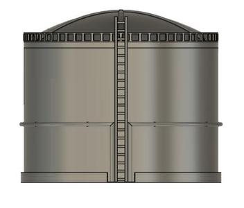 Cylindrical oill  tank